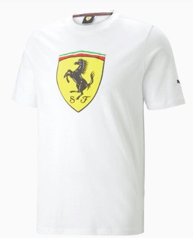 Ferrari Race Big Shield Tee White Men