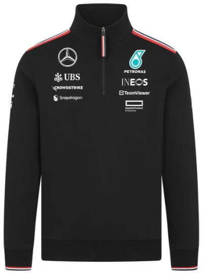 Mercedes AMG Petronas F1 2024 Men's 1/4 Zip Sweater Black