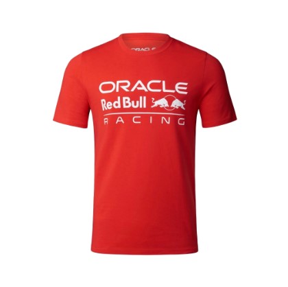 Red Bull Racing F1 Large Front Logo T-Shirt - Flame Scarlet/Grey/Night Sky/White