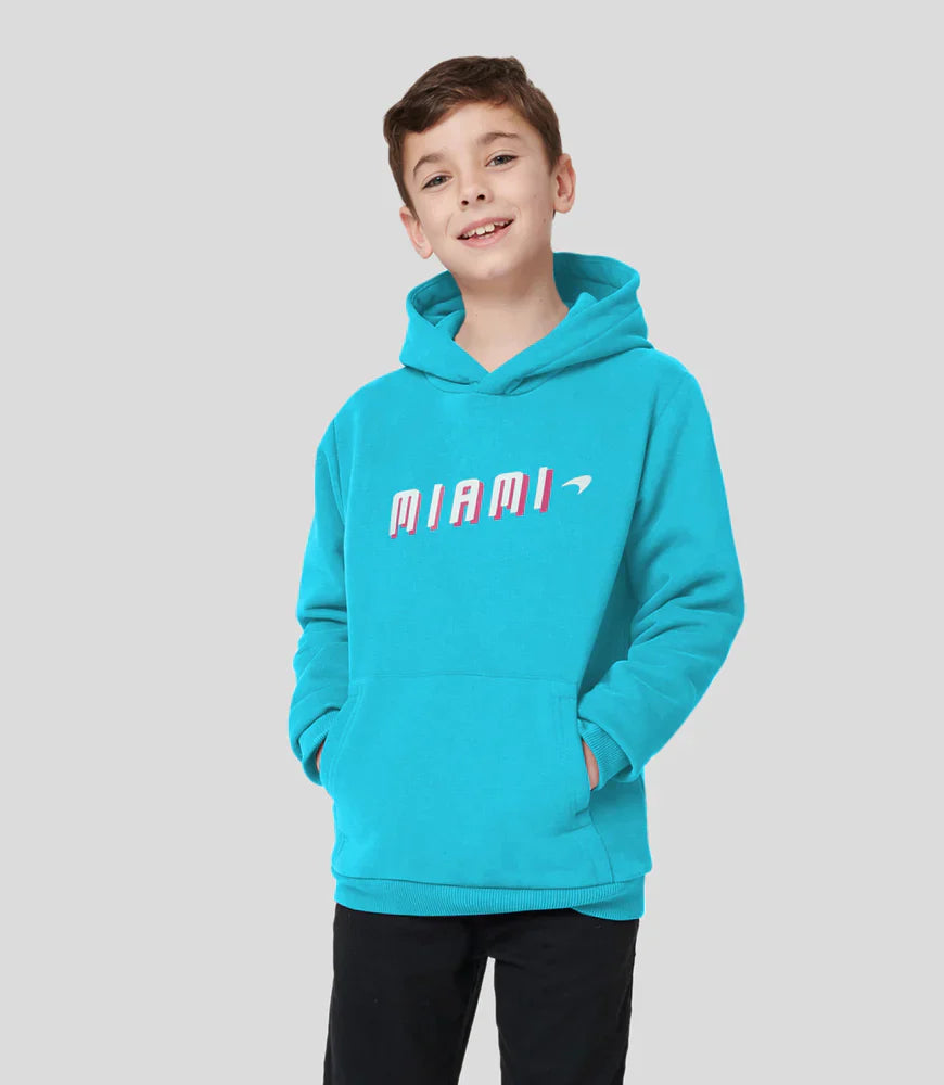 McLaren 2023 Miami Graphic Hoodie Blue Junior