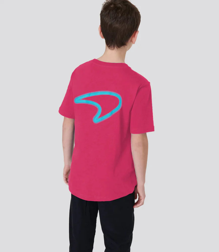 McLaren 2023 Miami Neon Logo T-shirt Pink Junior