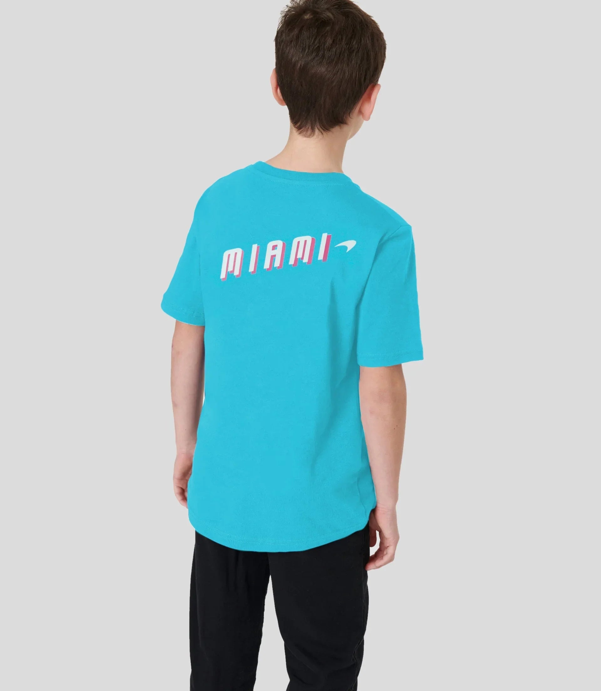 McLaren 2023 Miami Neon Logo T-shirt Blue Junior