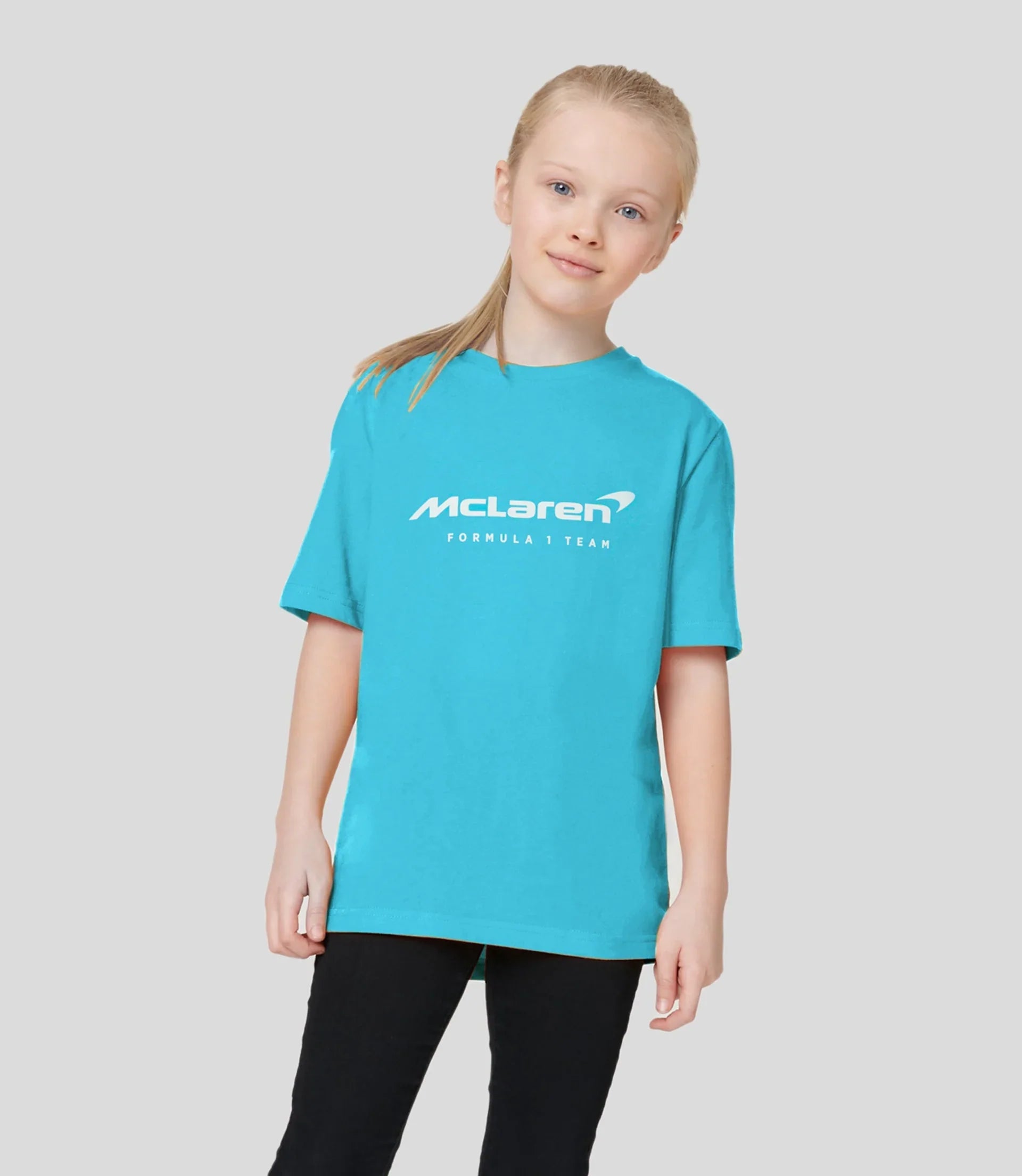 McLaren 2023 Miami Neon Logo T-shirt Blue Junior