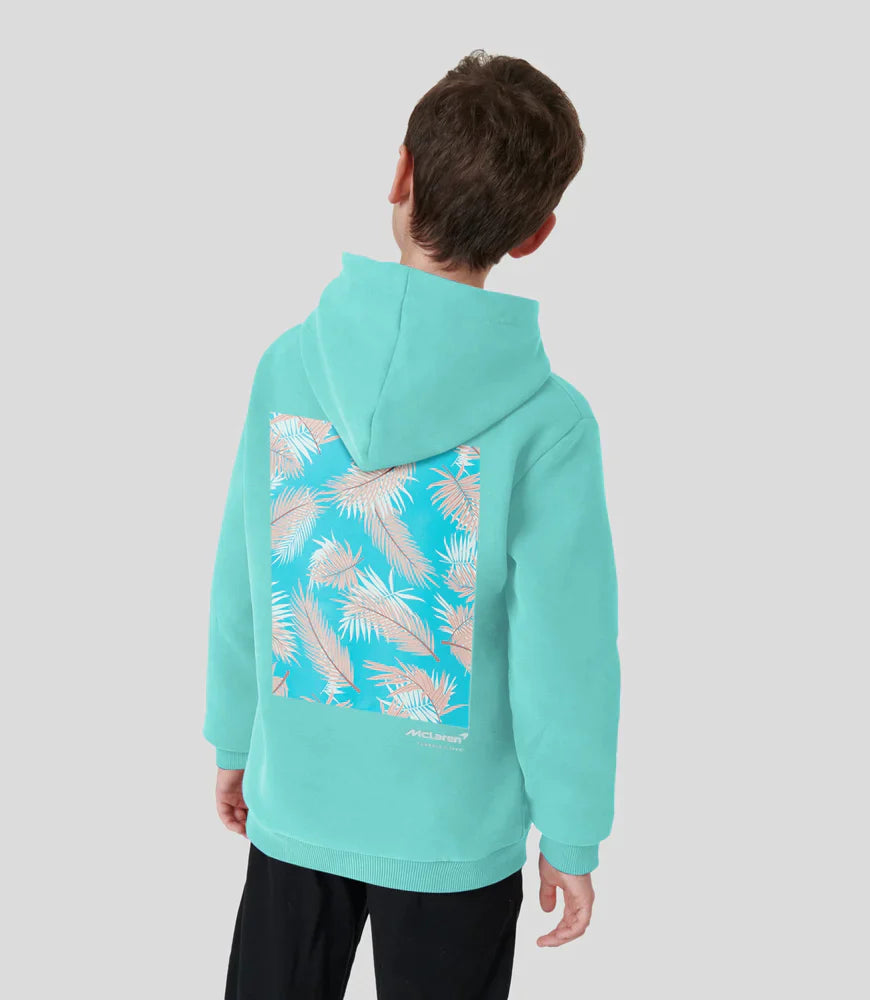 McLaren 2023 Miami Palm Graphic Hoodie Blue Junior