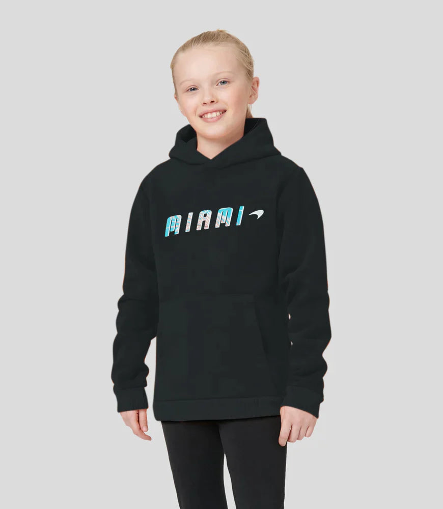 McLaren 2023 Miami Palm Graphic Hoodie Black Junior